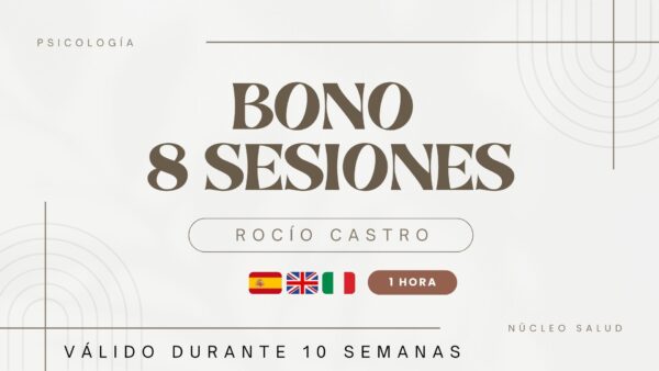 8 Sesiones 1 hora de Intervención y terapia psicológica