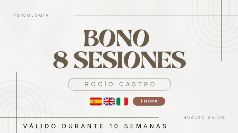 8 Sesiones 1 hora de Intervención y terapia psicológica